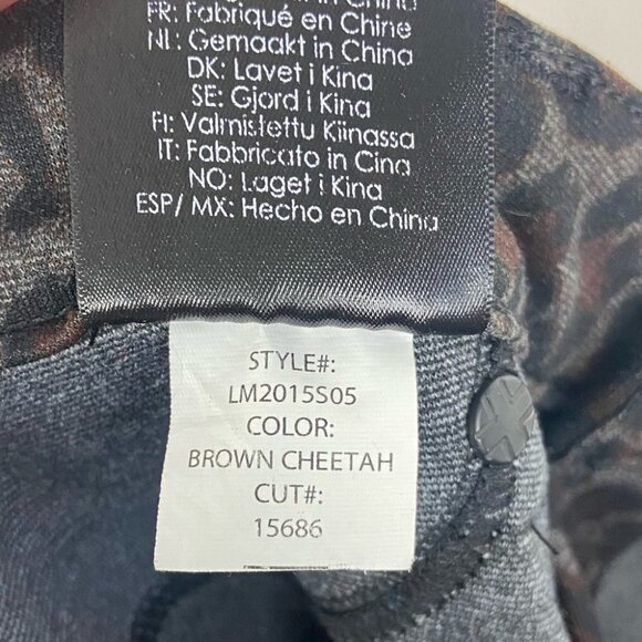 Nordstrom Liverpool Madonna Knit Cheetah Print Legging Brown Boho Size 8 or 29 - Picture 10 of 11